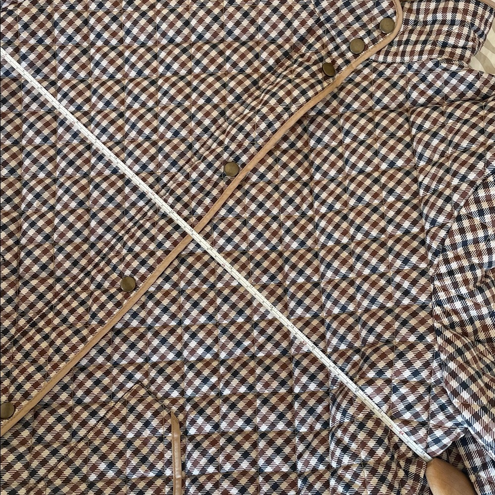 Gingham Checkered Quilted Barn Jacket - Picture 9 of 9